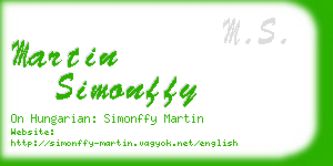 martin simonffy business card